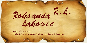 Roksanda Laković vizit kartica